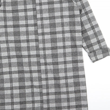 Primark Womens Grey Check  T-Shirt Dress  Size 8