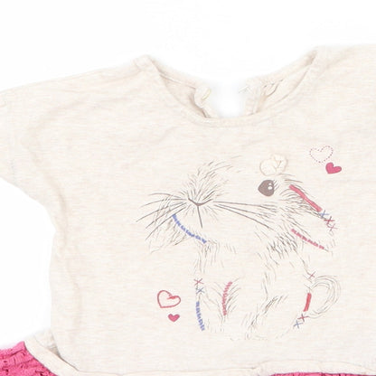 Matalan Girls Beige   Fit & Flare  Size 9-12 Months