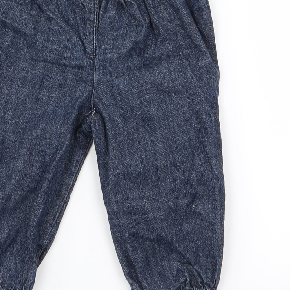 F&F Girls Blue   Cargo Trousers Size 6-9 Months