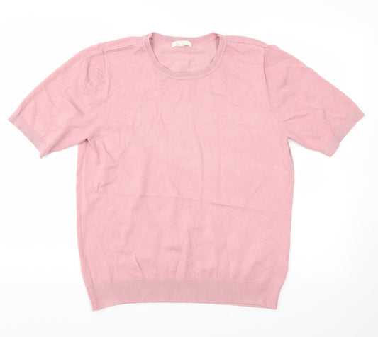 Womens UK Size M H&M Pink Basic T-Shirt