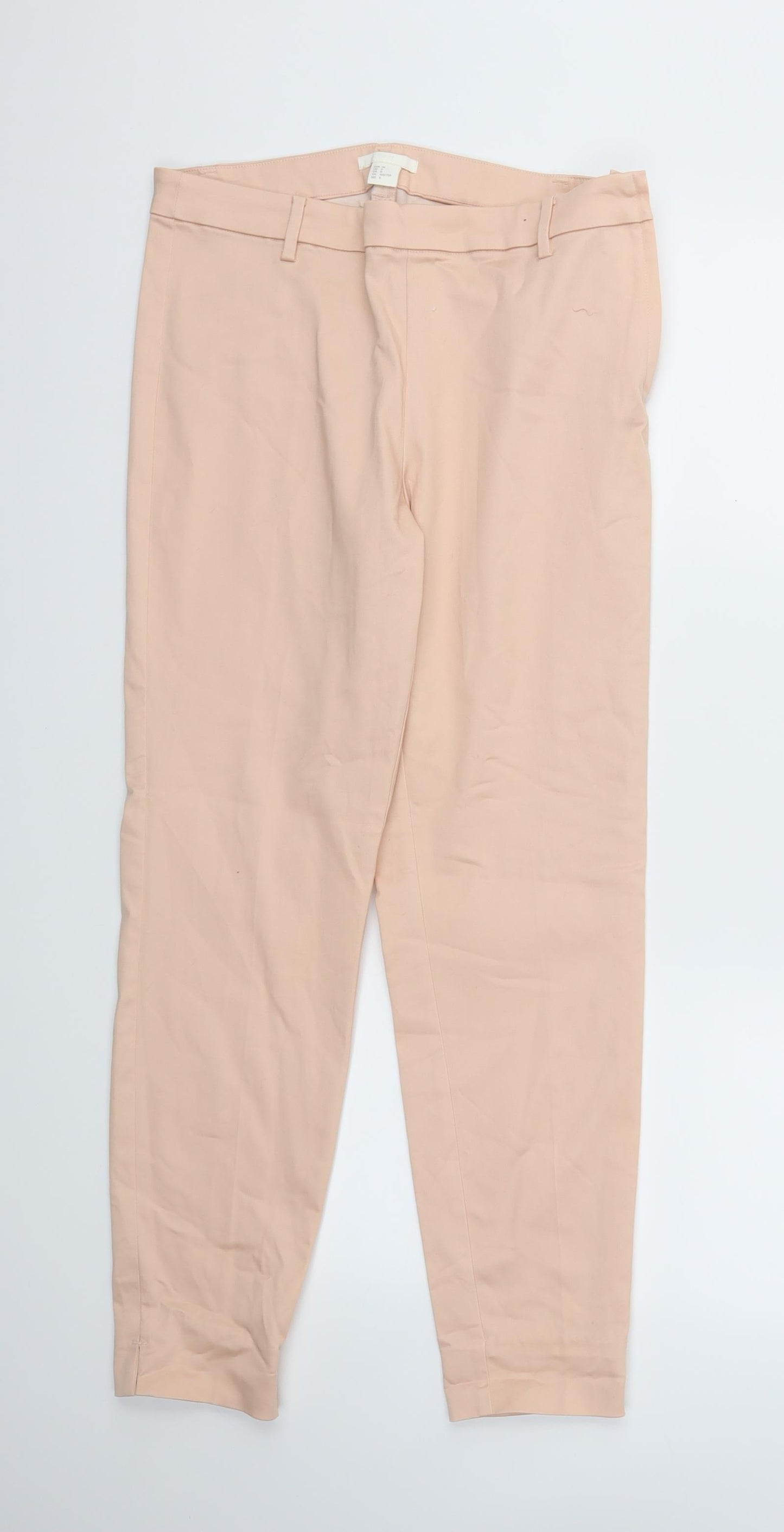 Womens UK Size 10 H&M Regular Fit  Pink Trousers