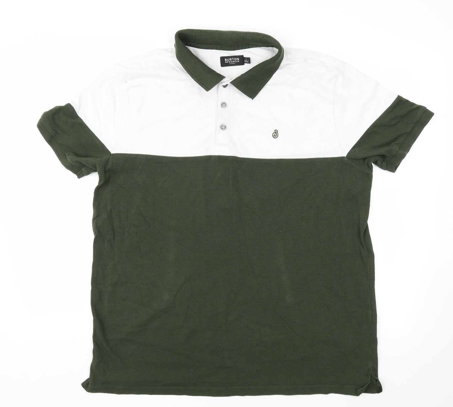 Burton Menswear Mens Green    Polo Size L
