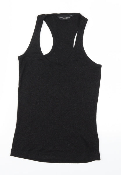 Womens UK Size 8 Dorothy Perkins Black Basic Tank