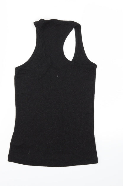 Womens UK Size 8 Dorothy Perkins Black Basic Tank