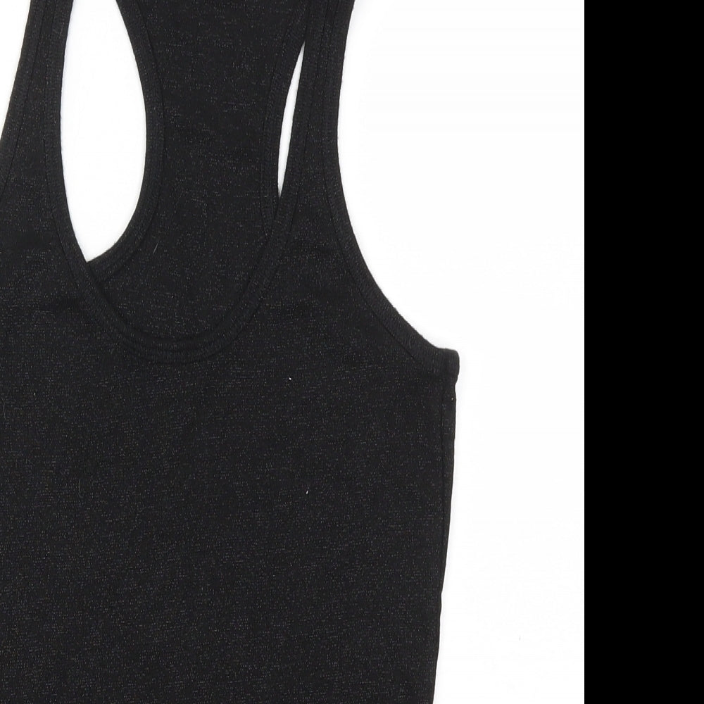 Womens UK Size 8 Dorothy Perkins Black Basic Tank
