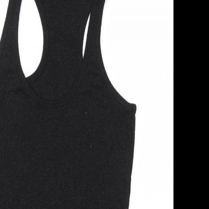Womens UK Size 8 Dorothy Perkins Black Basic Tank