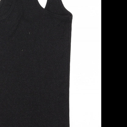 Womens UK Size 8 Dorothy Perkins Black Basic Tank