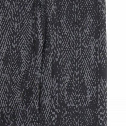 Womens UK Size XS H&M Regular Fit Capri Black Trousers