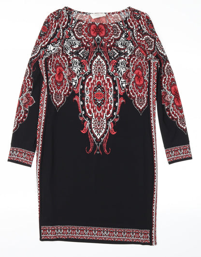 Wallis Womens Black Argyle/Diamond  A-Line  Size S
