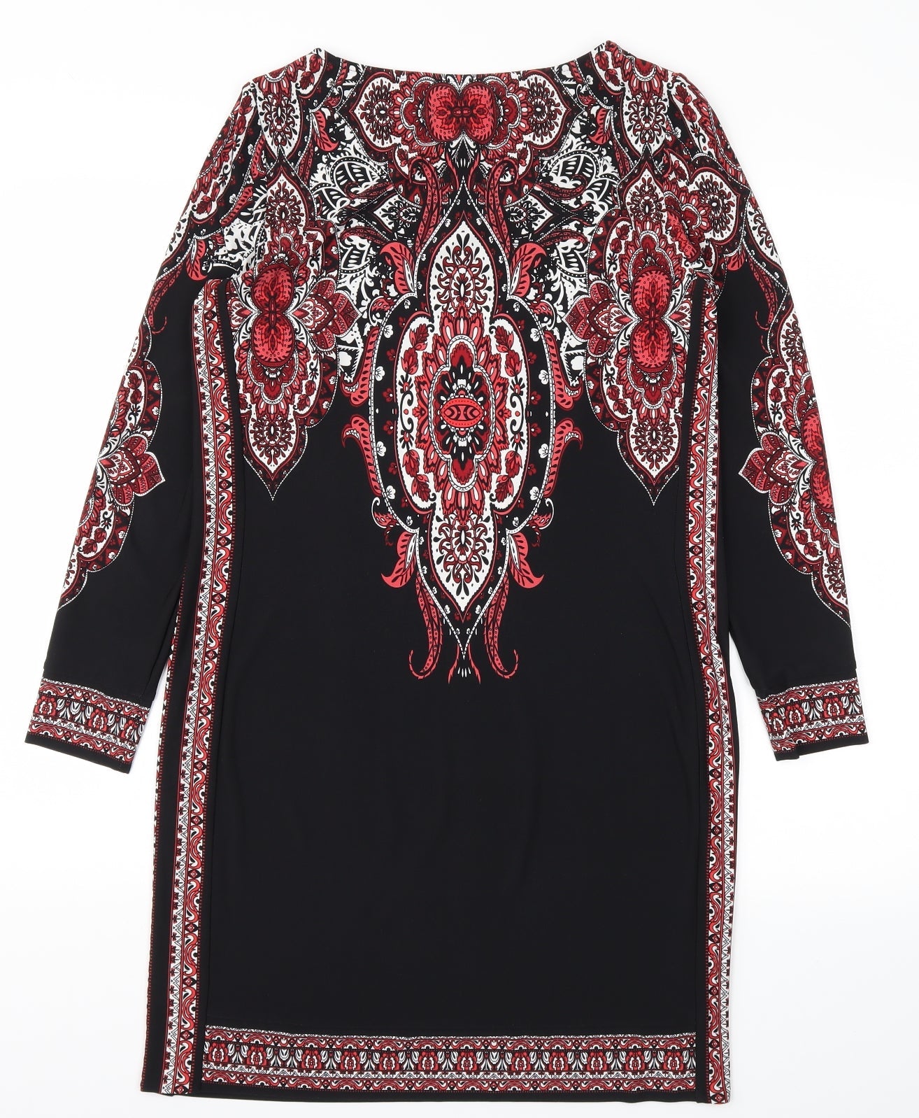Wallis Womens Black Argyle/Diamond  A-Line  Size S