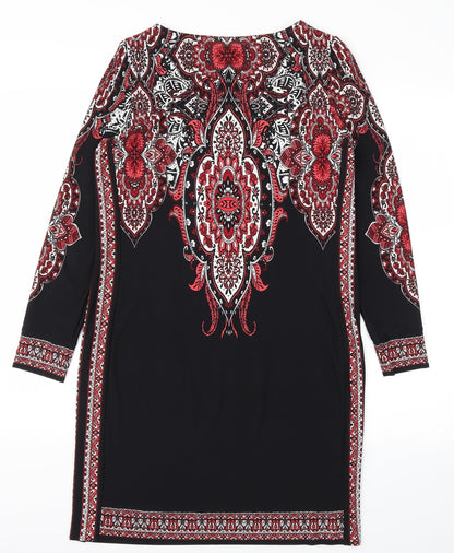 Wallis Womens Black Argyle/Diamond  A-Line  Size S