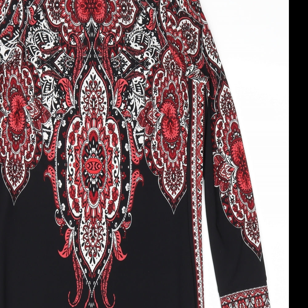 Wallis Womens Black Argyle/Diamond  A-Line  Size S
