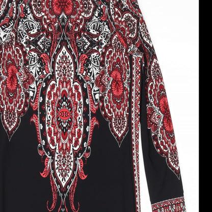 Wallis Womens Black Argyle/Diamond  A-Line  Size S