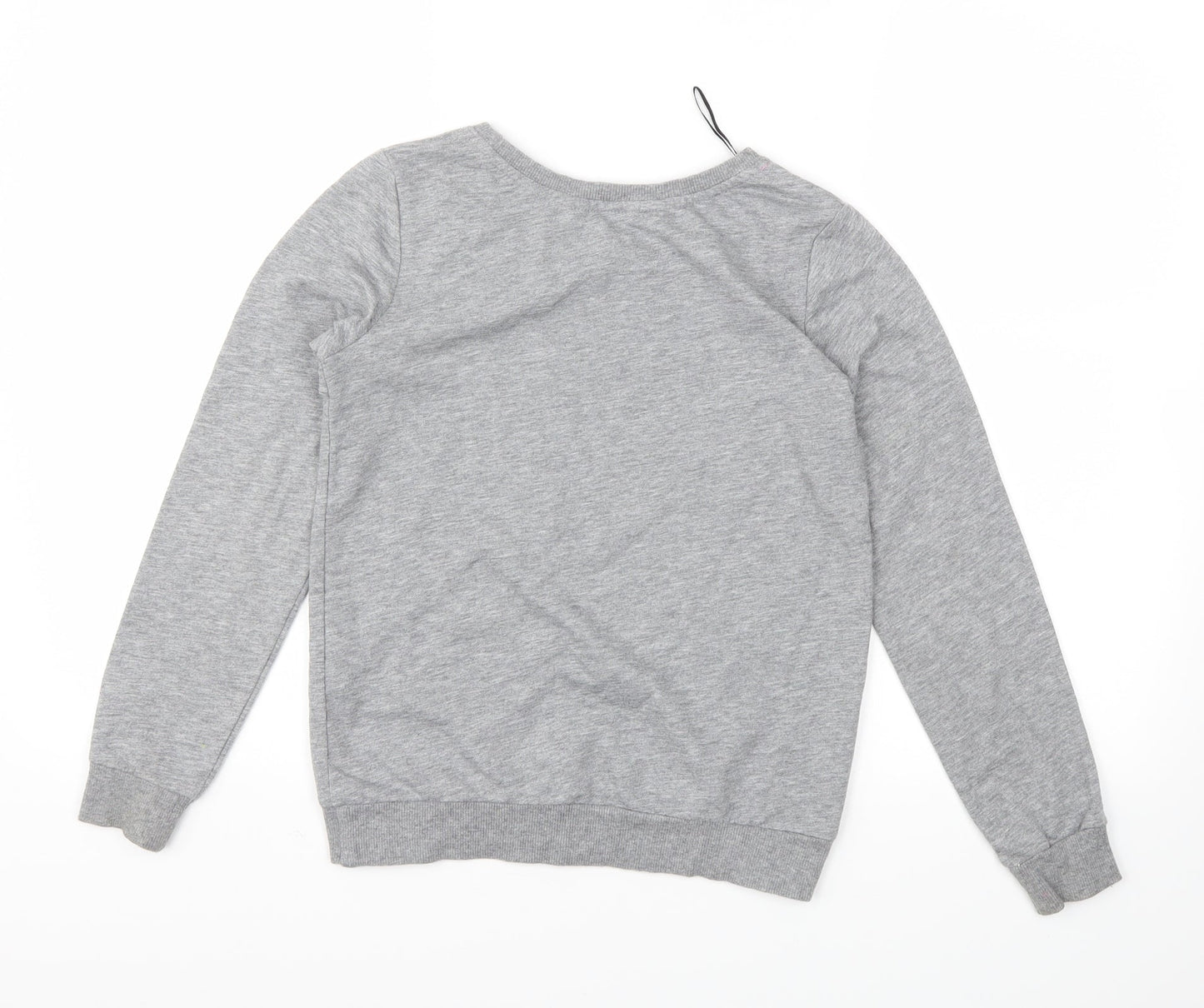 H&M Girls Grey Floral  Pullover Jumper Size 10-11 Years