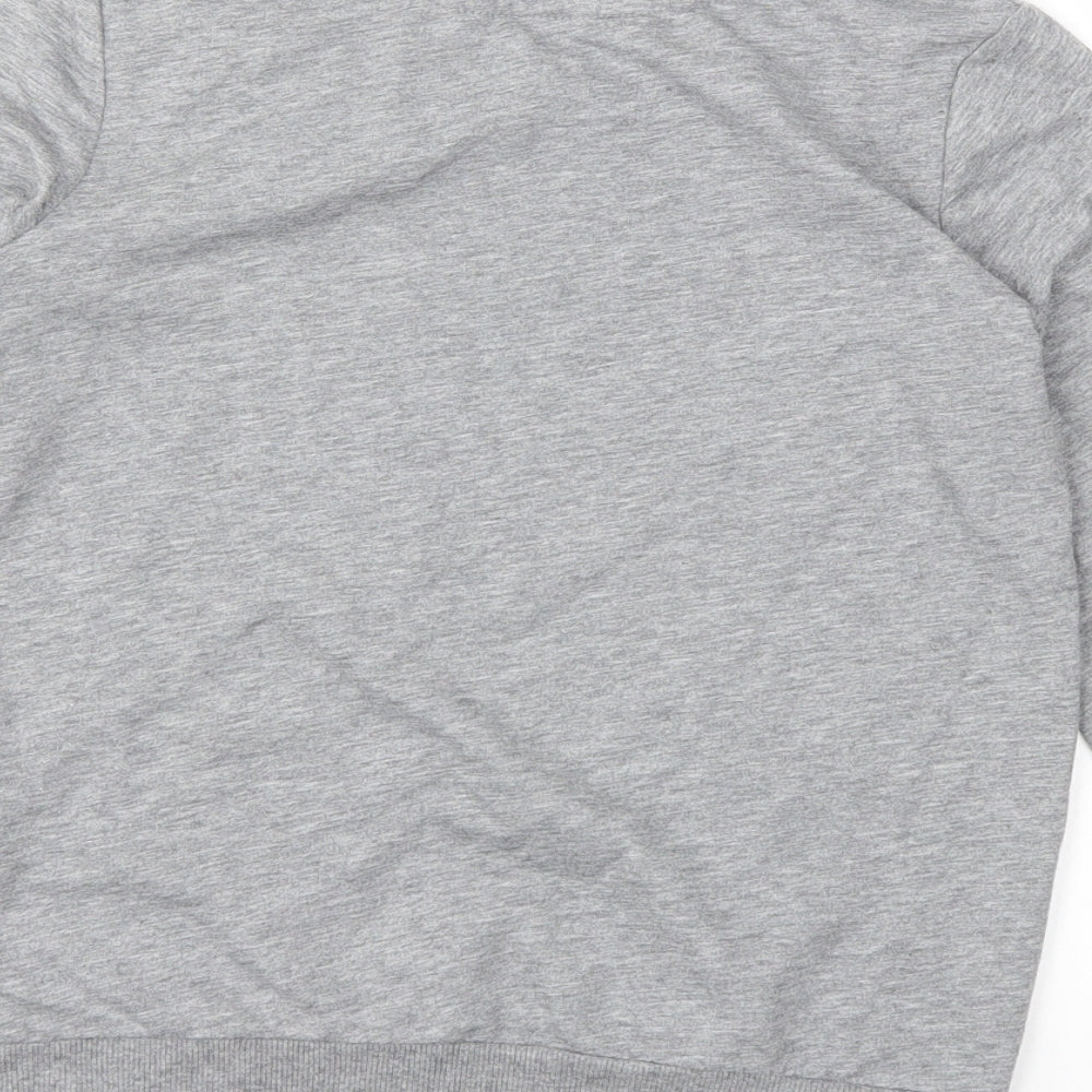 H&M Girls Grey Floral  Pullover Jumper Size 10-11 Years