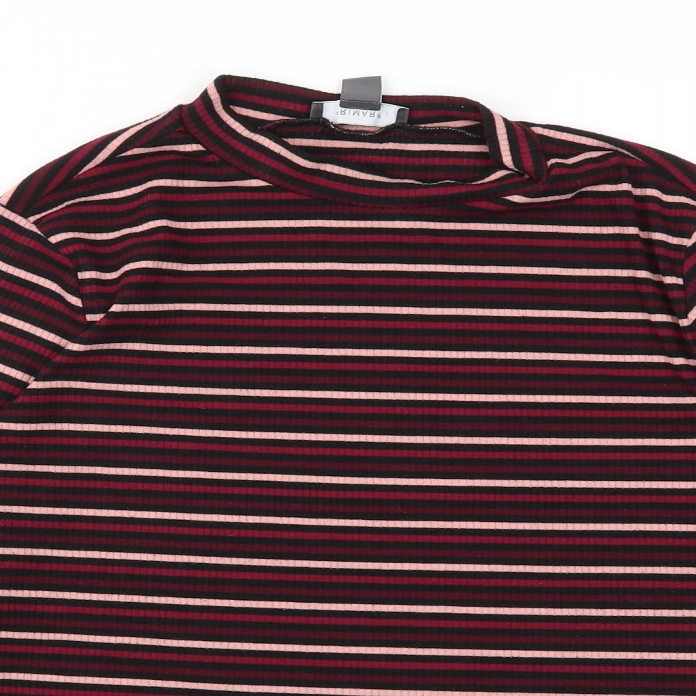 Primark Womens Red Striped  Basic T-Shirt Size XL
