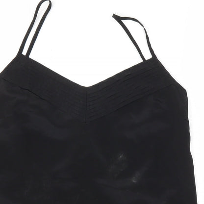 Miss Selfridge Womens Black Houndstooth  Basic Blouse Size 6