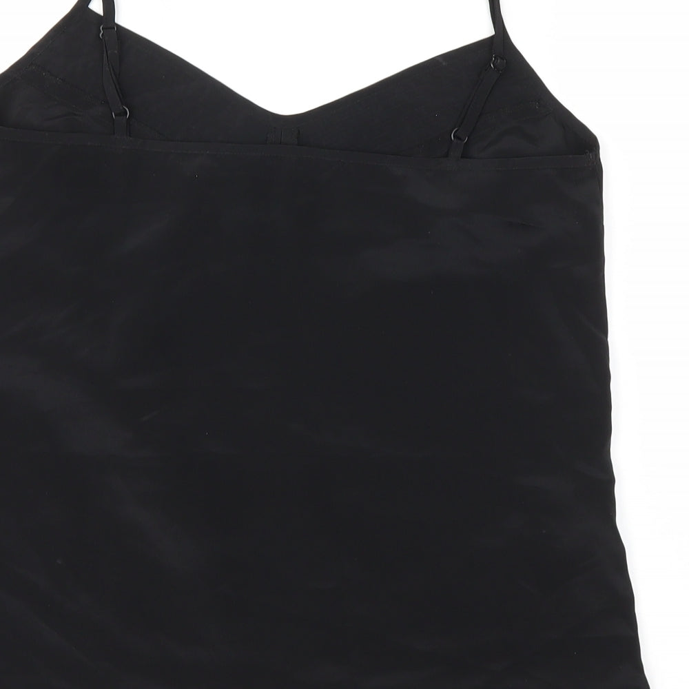 Miss Selfridge Womens Black Houndstooth  Basic Blouse Size 6