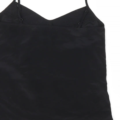 Miss Selfridge Womens Black Houndstooth  Basic Blouse Size 6