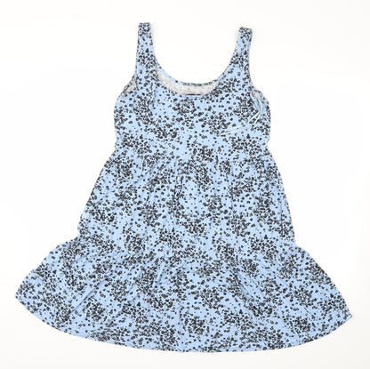 F&F Womens Blue Floral  Fit & Flare  Size 8