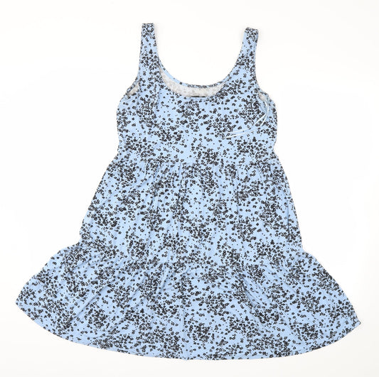 F&F Womens Blue Floral  Fit & Flare  Size 8