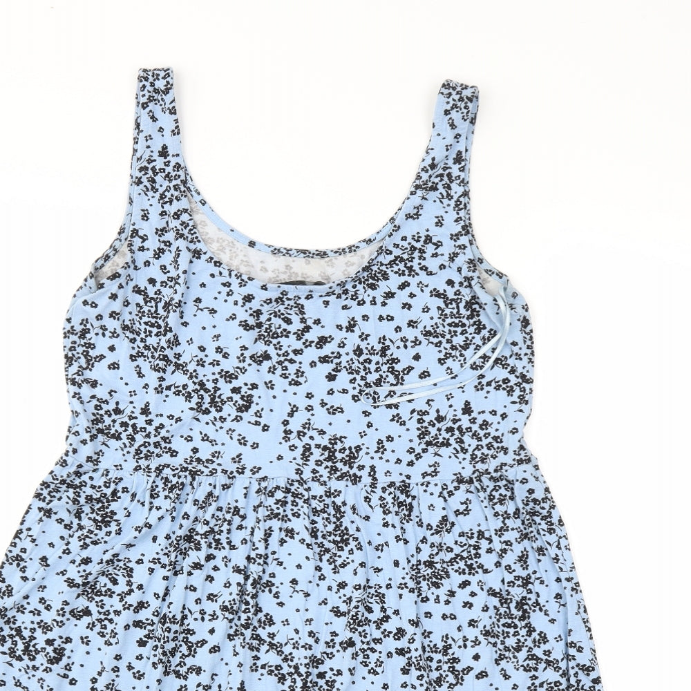 F&F Womens Blue Floral  Fit & Flare  Size 8