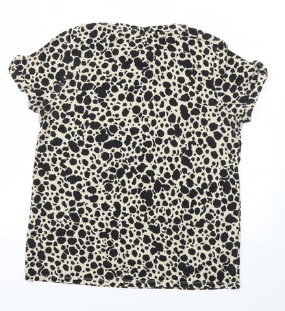 Womens UK Size 10 River Island Brown Basic T-Shirt