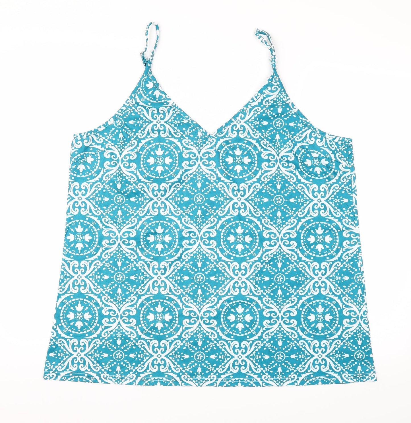Womens UK Size XL Preworn Blue Basic Blouse
