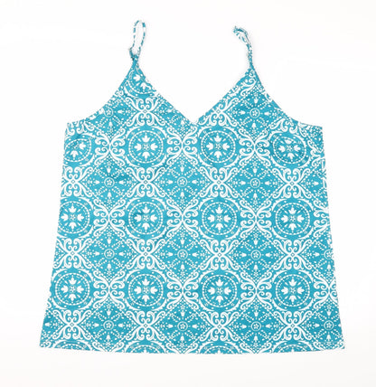 Womens UK Size XL Preworn Blue Basic Blouse