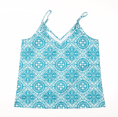 Womens UK Size XL Preworn Blue Basic Blouse
