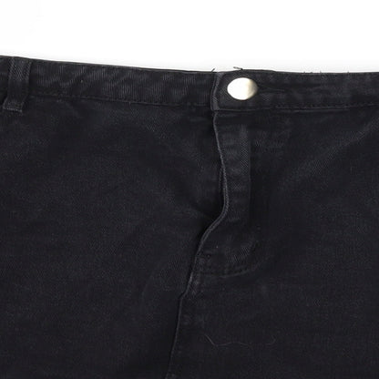 Boohoo Womens Black   A-Line Skirt Size 44 in