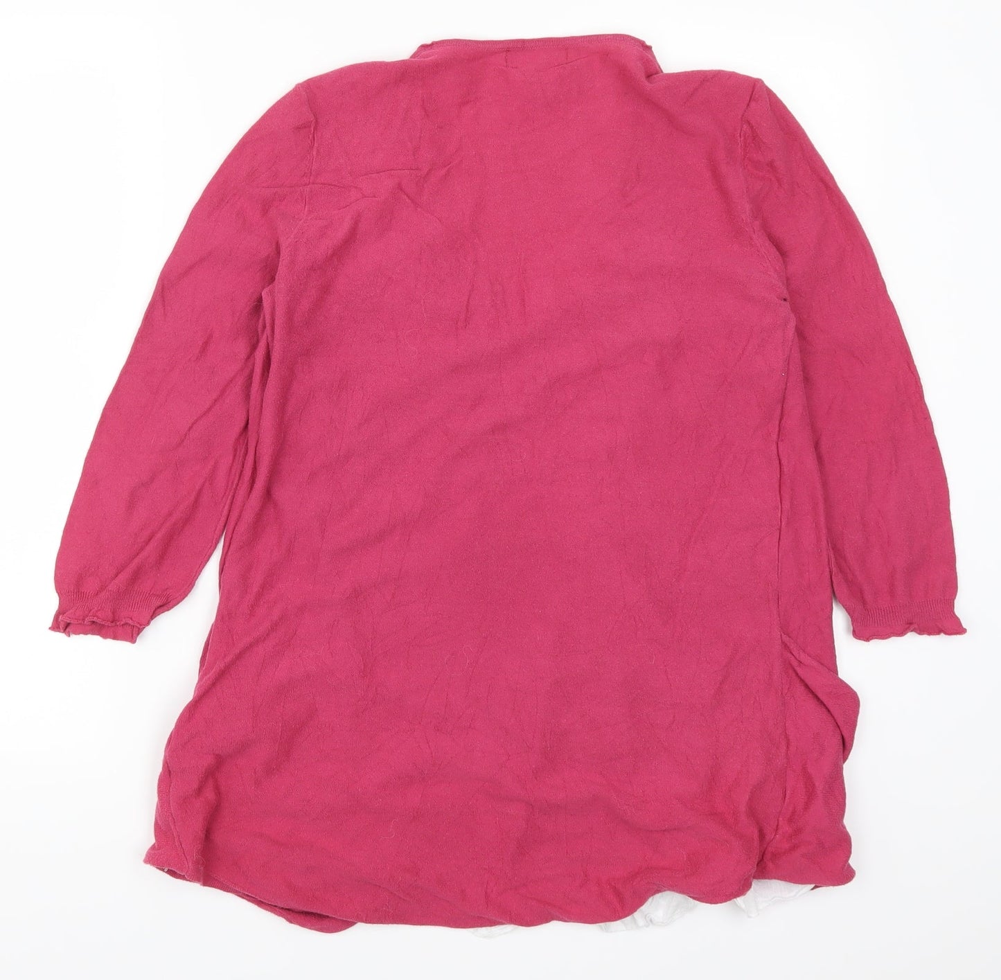 NEXT Womens Pink Floral  Cardigan Jumper Size 10  - Cardigan and Top All in One