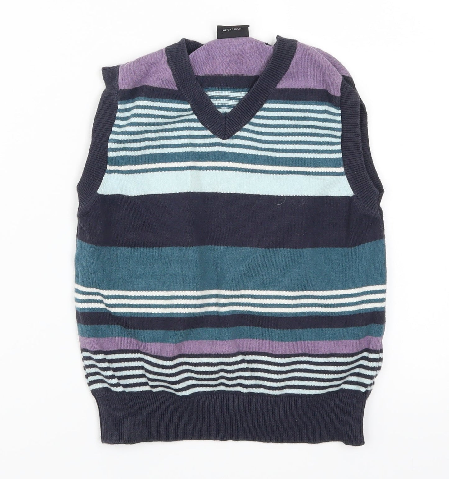 NEXT Boys Purple Striped  Vest Jumper Size 6 Years  - Blue