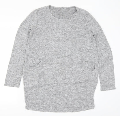 Preworn Womens Grey   Jumper Dress  Size 10