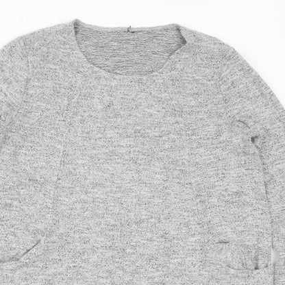 Preworn Womens Grey   Jumper Dress  Size 10