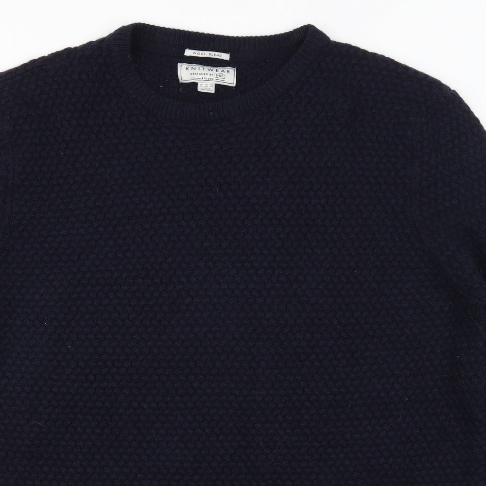 F&F Mens Blue   Pullover Jumper Size 2XL