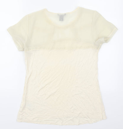 H&M Womens Beige   Basic T-Shirt Size S