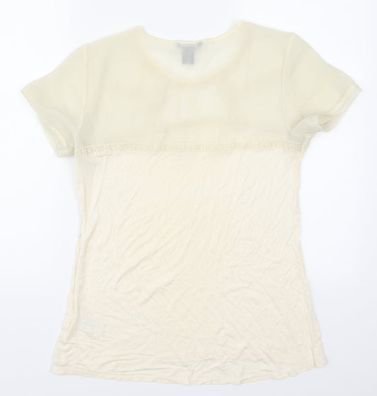 H&M Womens Beige   Basic T-Shirt Size S