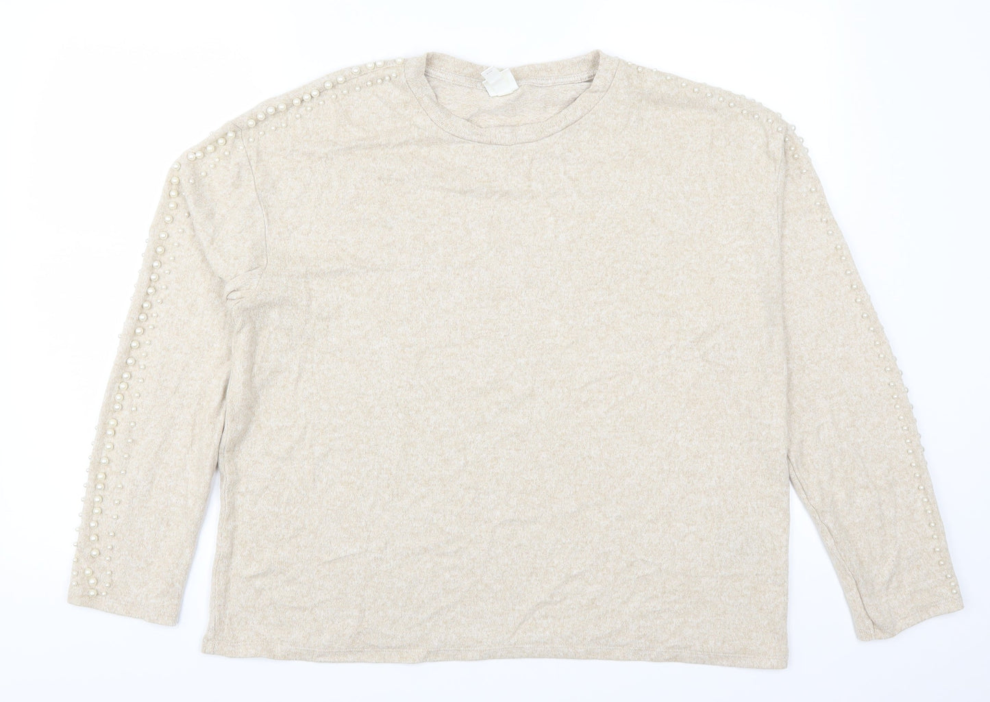 H&M Womens Beige   Pullover Jumper Size L