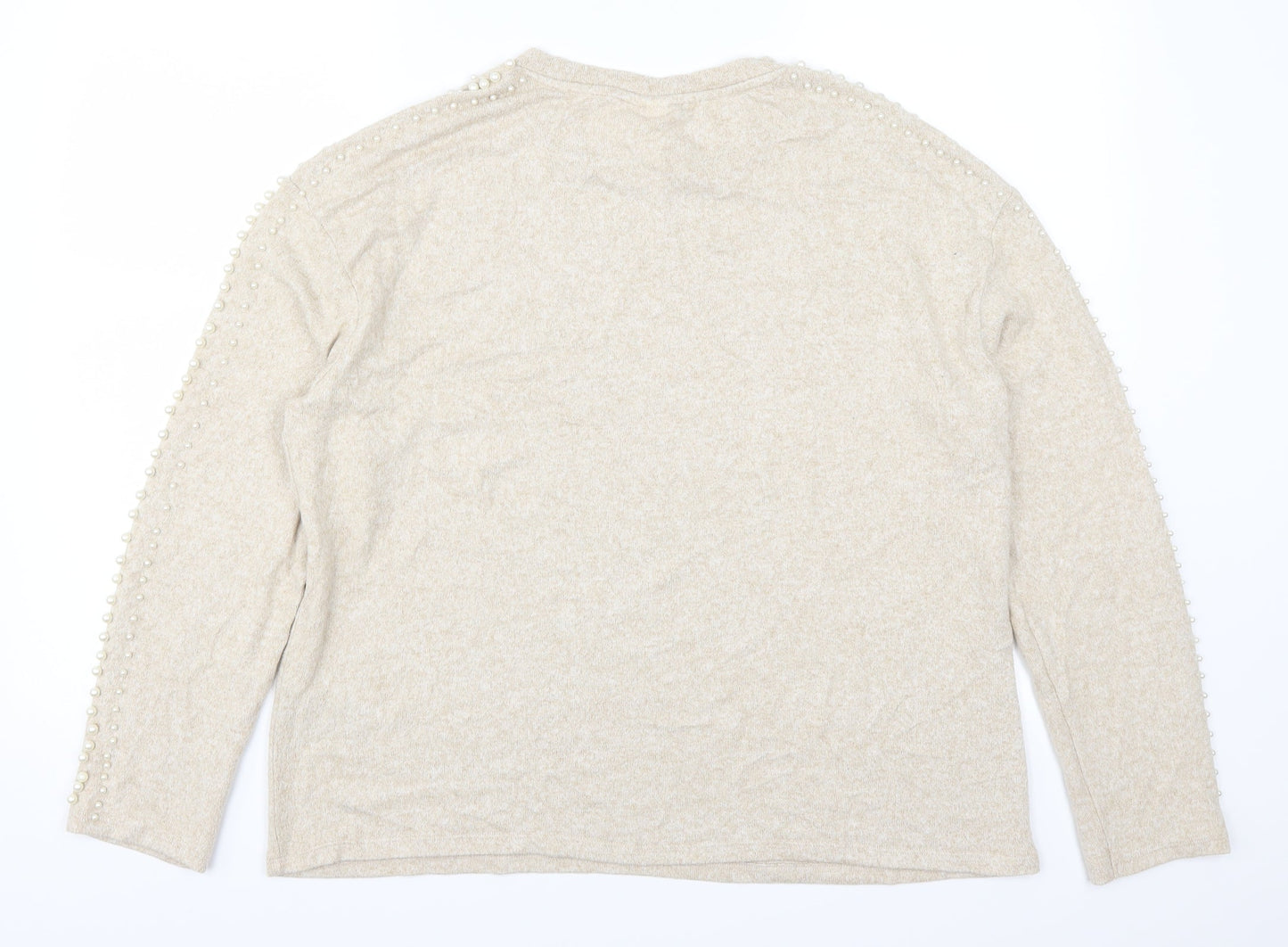 H&M Womens Beige   Pullover Jumper Size L