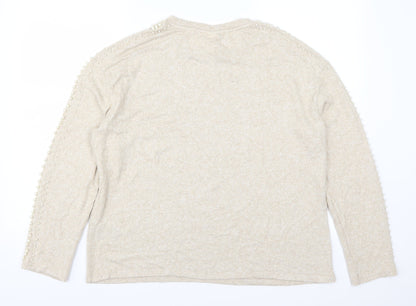 H&M Womens Beige   Pullover Jumper Size L