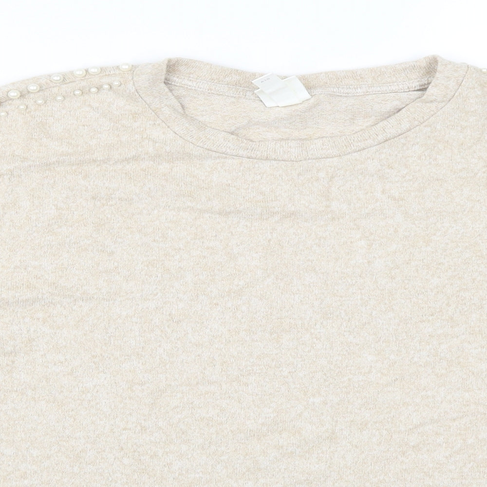 H&M Womens Beige   Pullover Jumper Size L