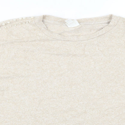 H&M Womens Beige   Pullover Jumper Size L