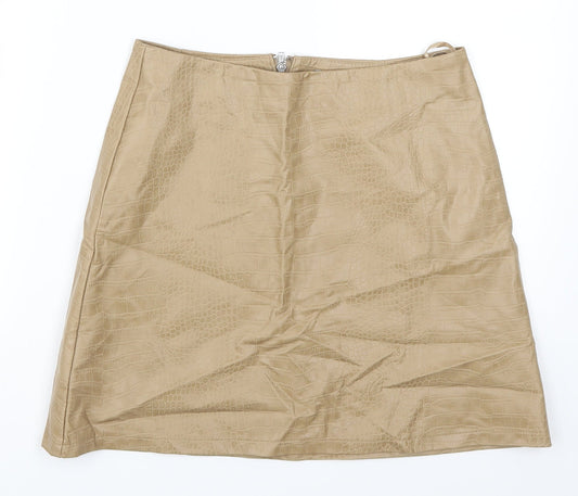 Primark Womens Brown   A-Line Skirt Size 10