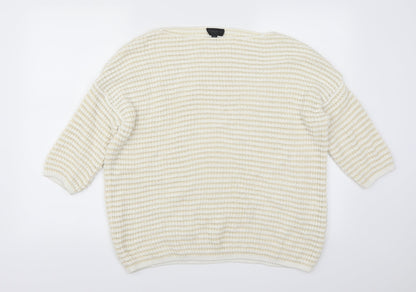 Topshop Womens Beige   Pullover Jumper Size 10