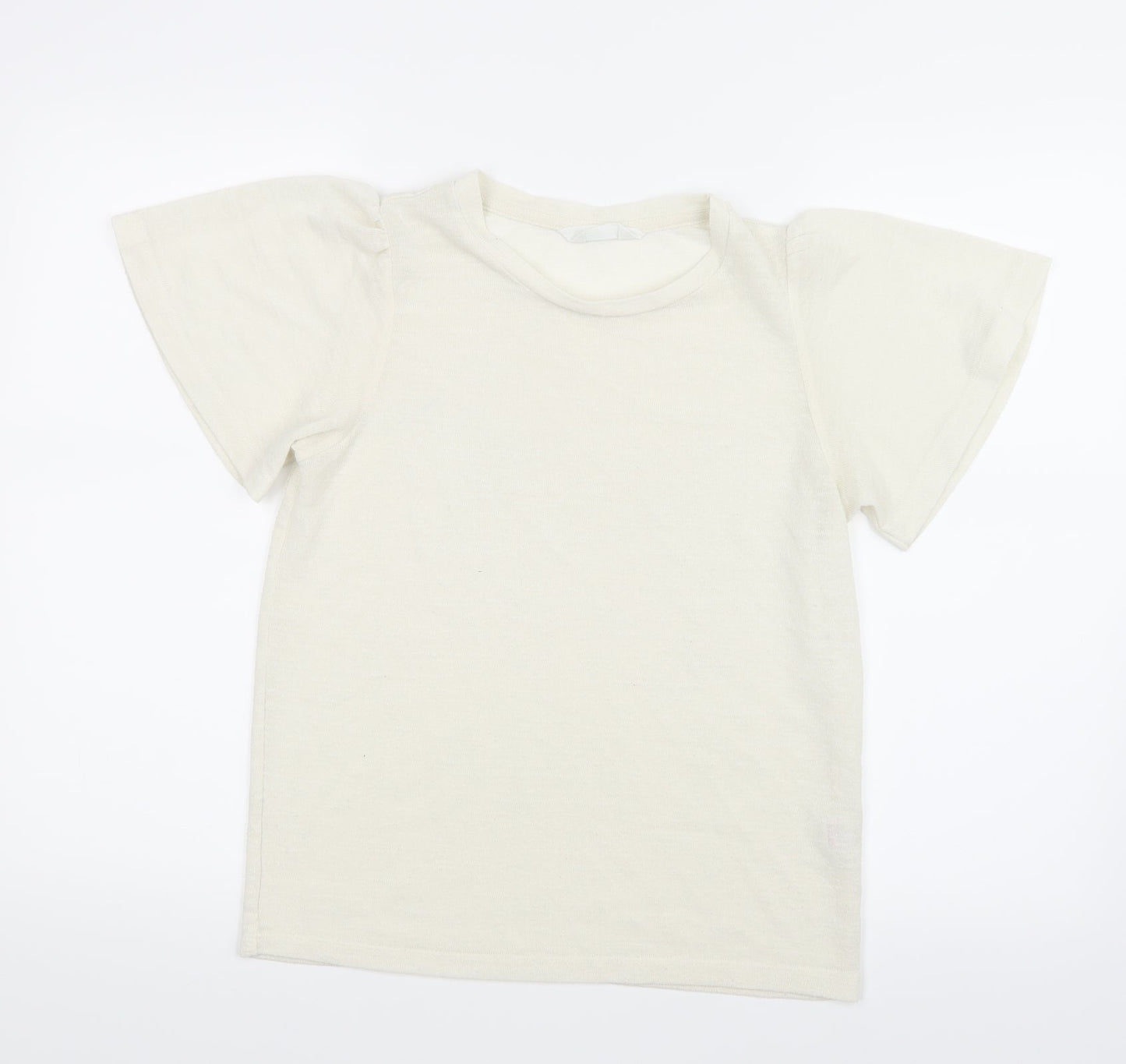 Primark Womens Ivory  Knit Basic T-Shirt Size 6