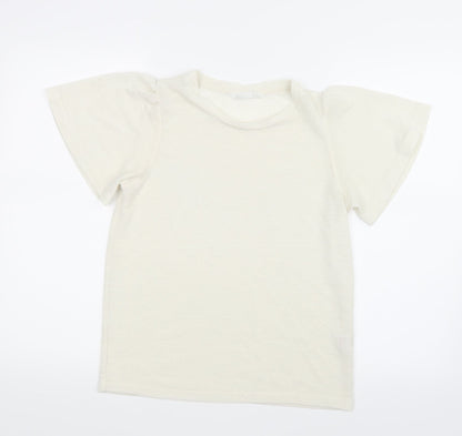 Primark Womens Ivory  Knit Basic T-Shirt Size 6