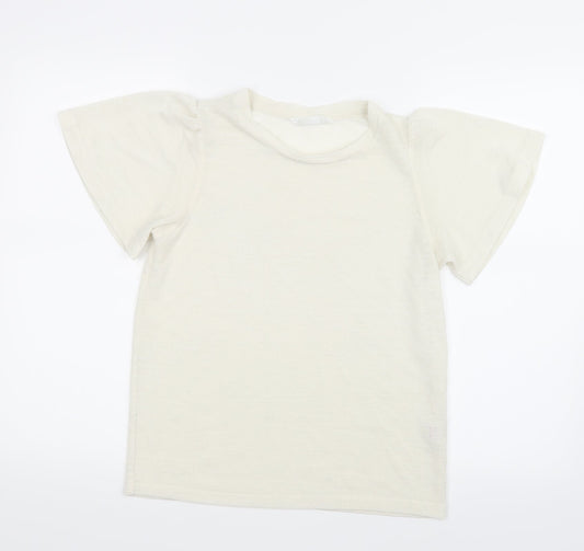 Primark Womens Ivory  Knit Basic T-Shirt Size 6