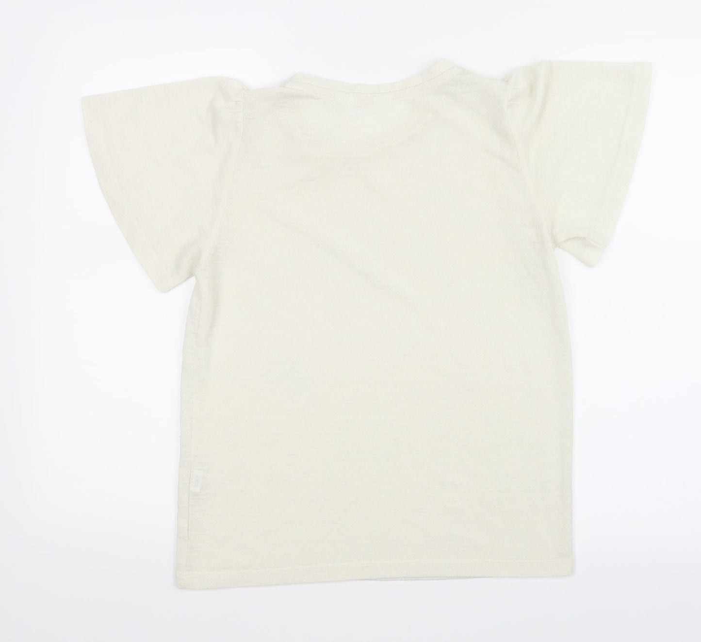 Primark Womens Ivory  Knit Basic T-Shirt Size 6