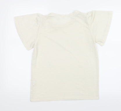 Primark Womens Ivory  Knit Basic T-Shirt Size 6